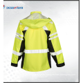 China Professional safety reflective waterproof jacket 3m refletive tape raincoat for motorcycle riders